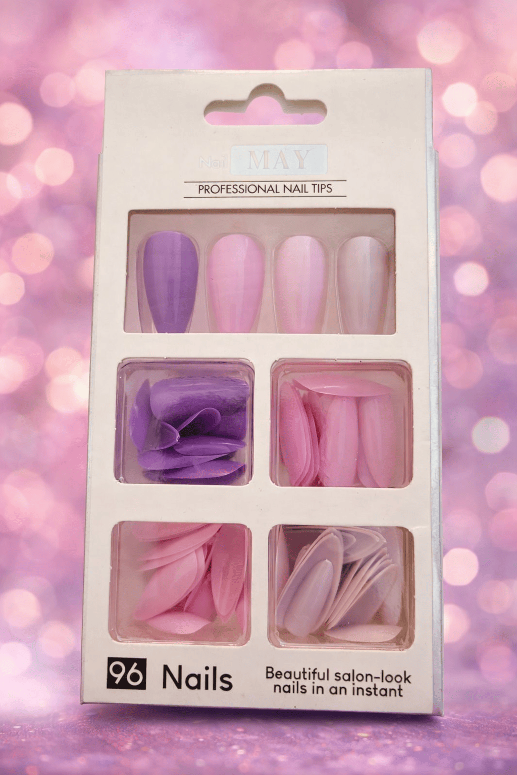GV1010 96 PCS Full Cover Artificial Nail Tips – False Nails for Nail Extensions