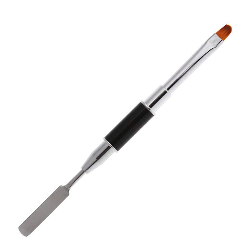 GV185 Dual End Round Tips Poly gel Nail Brush And Slice Shape Spatula Nail Tool Acrylic Brushes For Uv Poly Gel Acrylic Nails Extension Nail Art Tool