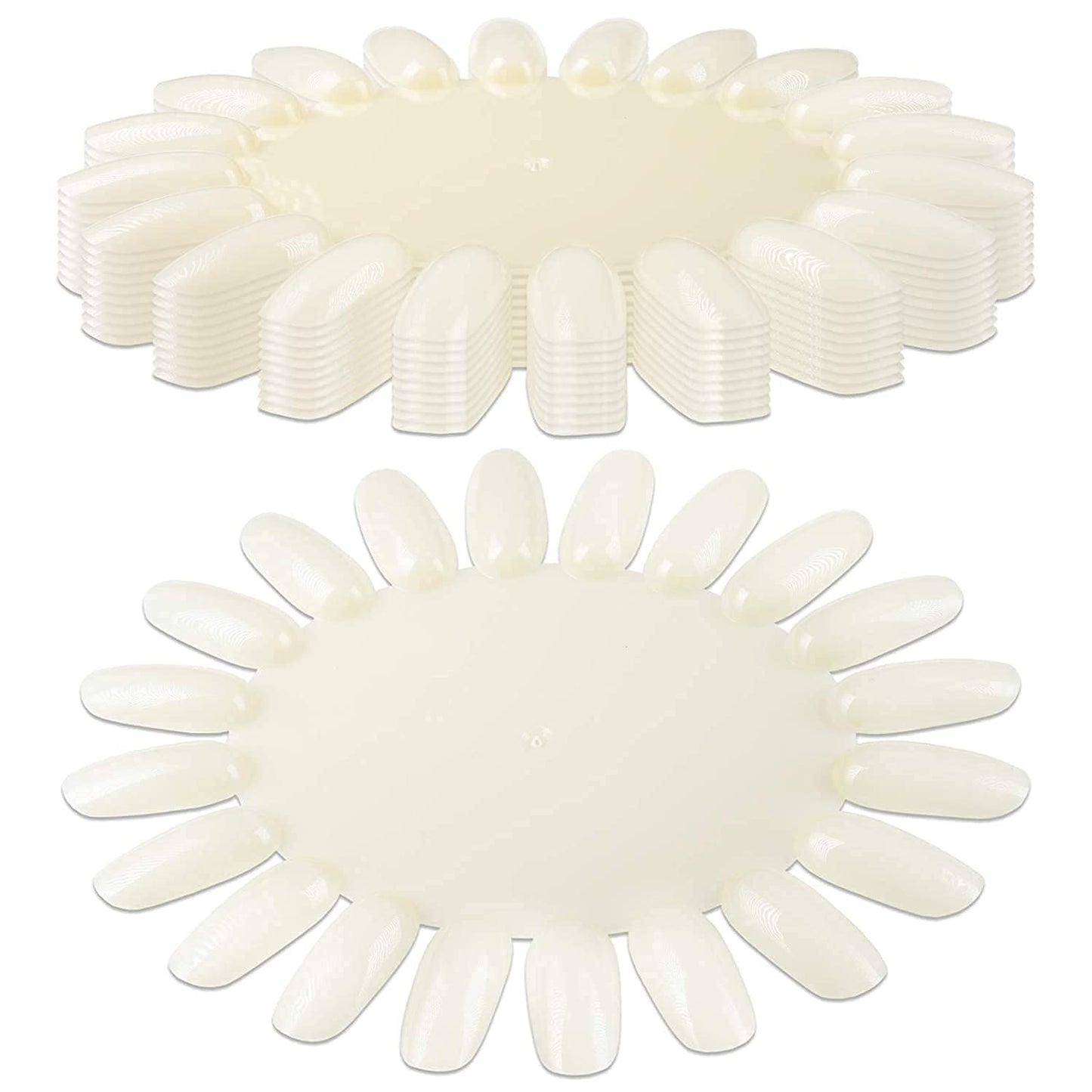 GV122 Nail Tips Display Board for Nail Art Design Pattern Practice and Swatch Nail Polish Colors (20 Tips Palette Natural Set Of 10 Pieces)