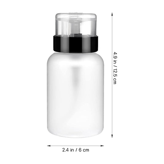 GV20 THR3E STROKES Nail Polish Remover Bottle, Push Down Pump Acetone Dispenser, Empty Makeup Acetone Containers (Pack of 1, Clear) MIX COLOUR MULTICOLOR