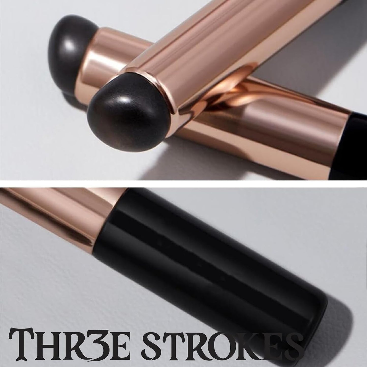 GV60 THR3E STROKES 2 Pcs Silicone Nail Art Brushes, Reusable Nail Brushes For Nail Art Silicone Jelly Head Nail Brushes For Lip Lipstick Concealer Makeup Brush Nail Glitter Gradient Shading Manicure Tools