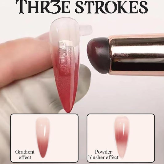 GV60 THR3E STROKES 2 Pcs Silicone Nail Art Brushes, Reusable Nail Brushes For Nail Art Silicone Jelly Head Nail Brushes For Lip Lipstick Concealer Makeup Brush Nail Glitter Gradient Shading Manicure Tools