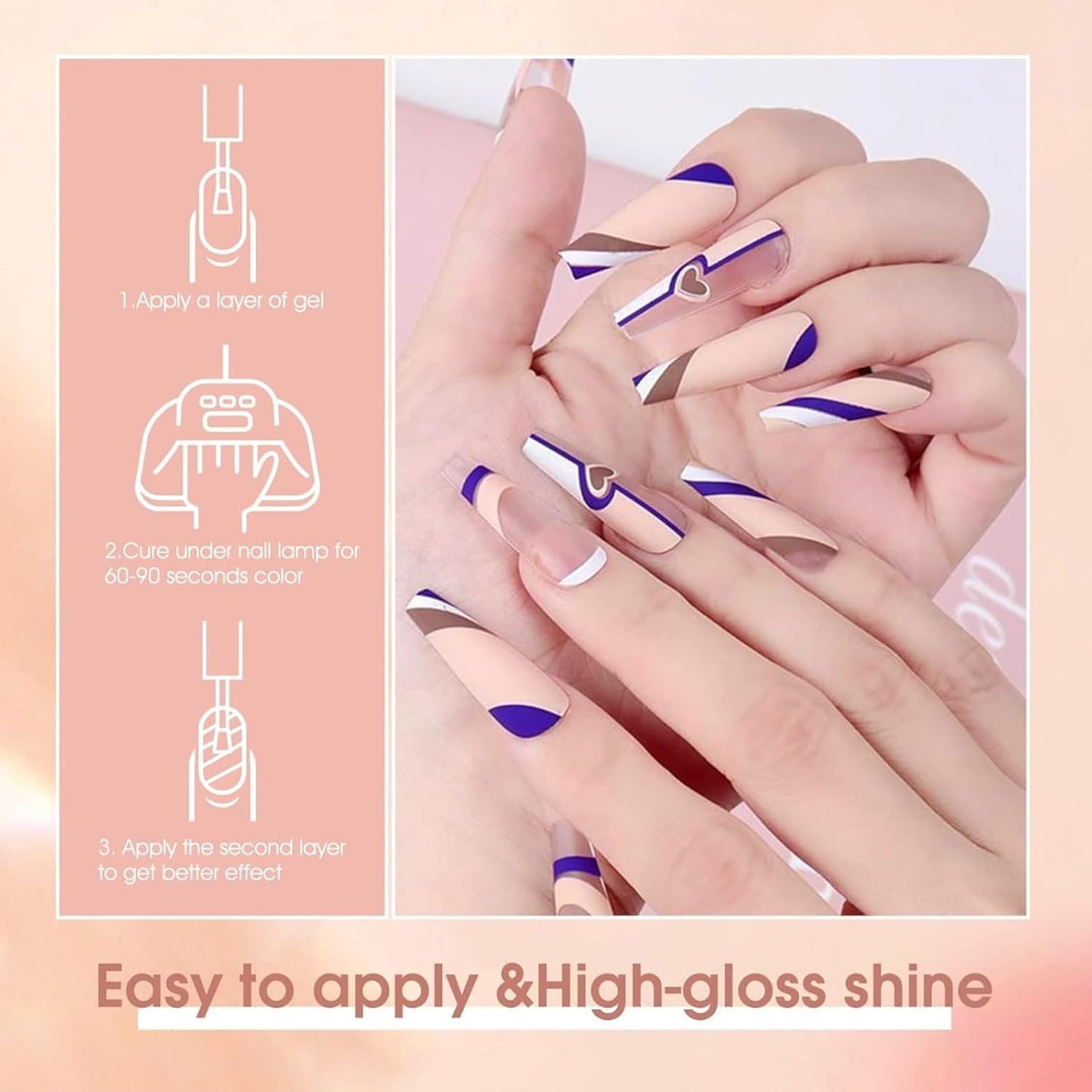 GV21 THR3E STROKES Gel Nail Polish Set - 12 Pcs 7.5ml Nude Light Pink All Seasons Skin Tones Neutral Pink Brown Gel Polish Kit, Soak Off UV LED Gel Polish Set Nail Art Salon Manicure DIY Gifts (V SERIES)