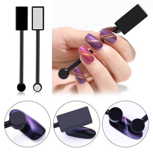 GV61 THR3E STROKES 15Pcs Nail Magnet Set Cat Eye Gel Nail Polish Magnet Wand Magnetic Nail Polish Cat Eye Magnet for Nails Cat Eye Magnets Sticks Nail Design Tools Nail Art Accessories