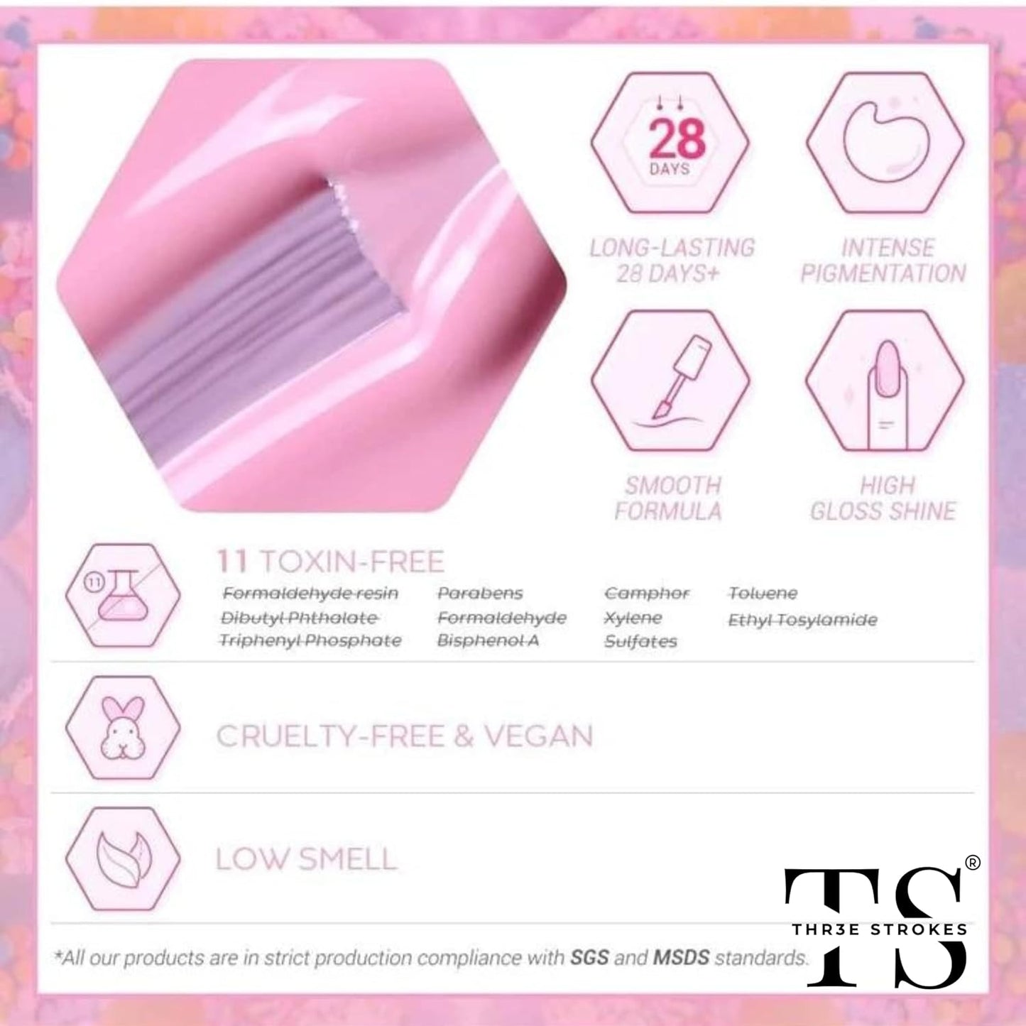 GV7 THR3E STROKES Gel Nail Polish Set- 6 Colors Pastel Gel Polish All Seasons Skin Tones Pink Neutral Brown Gel Polish Kit (Uv/Led Lamp Required) Shades Need At Least 3 Layers, Shine Finish, 7.5 Milliliters (VENICE PASTEL VP22, 15ml)