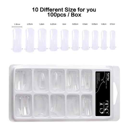 GV118 THR3E STROKES Poly Extension Gel Dual Nail Forms - 100pcs Poly Nail Gel Forms Acrylic Nails Mold Artificial UV Gel DIY Polish Manicure Tool
