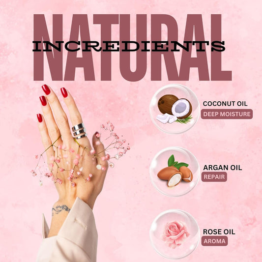 GV77 THR3E STROKES Naturale Revitalizing Cuticle Oil - Hydrating Oil For Repaired Cuticles Overnight - Remedy For Damaged Skin And Thin Nails - Paraben/Cruelty-Free Formula 15ML (ROSE)