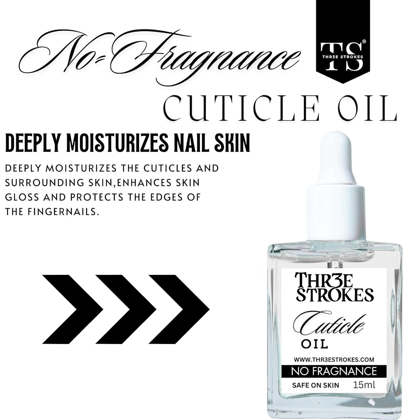 GV79 THR3E STROKES Naturale Revitalizing Cuticle Oil - Hydrating Oil For Repaired Cuticles Overnight - Remedy For Damaged Skin And Thin Nails - Paraben/Cruelty-Free Formula 15ML (NO PURFUM)