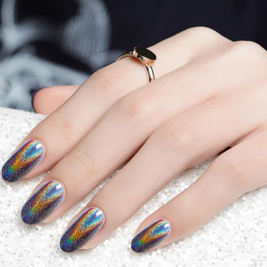 GV56 THR3E STROKES Chrome Nail Powder Metallic Mirror Glitter Effect Pigment Iridescent Aurora Mermaid Pearl Dust Kit for Gel Polish Nail Art Decoration, Resin Craft Arylic Powder (12) (Each 0.5gm)