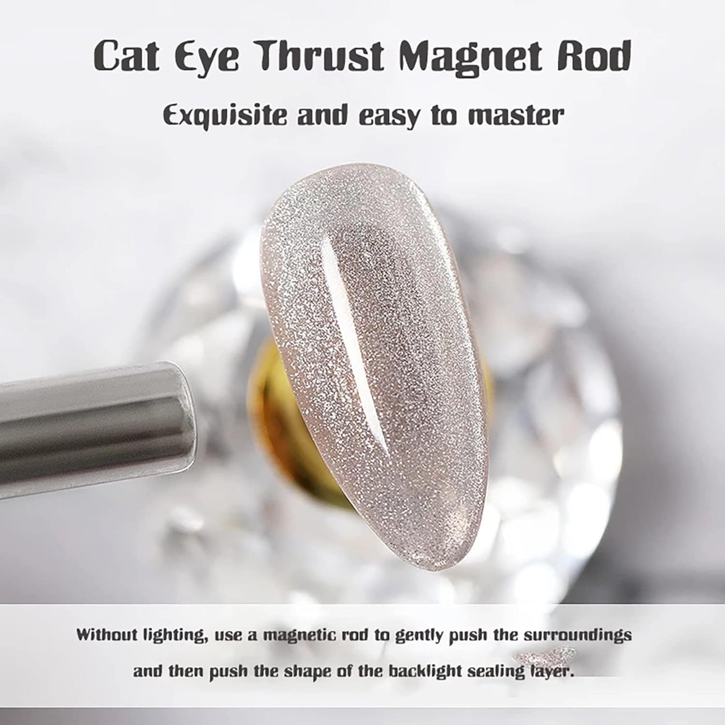 GV95 THR3E STROKES 10pcs Nail Magnet Set Cat Eye Magnet for Nails Magnetic Gel Polish Nail Polish Pens Nail Design Tools Nail Magnetic Stand Nail Art Tools