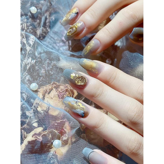 GV98 THR3E STROKES Chrome Gel Nail Polish, 8ml Metallic Gel Nail Polish, Gold 3D Metal Painting Gel for Nail Art Soak off UV/LED Glossy Mirror Effect Nail Glue Gel for Home Salon DIY Manicure (GOLD)