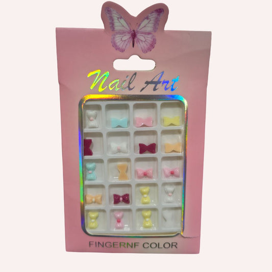 GV723 3D Nail Art Colorful Bow Charms – Acrylic Nail Decorations for Creative Nail Designs