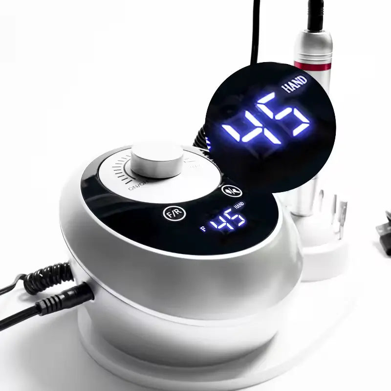 GV772 Professional ZG-205 45,000 RPM Electric Nail Drill Machine | 30W Tabletop Gel Polish Nail Polisher for Salon & Home Use