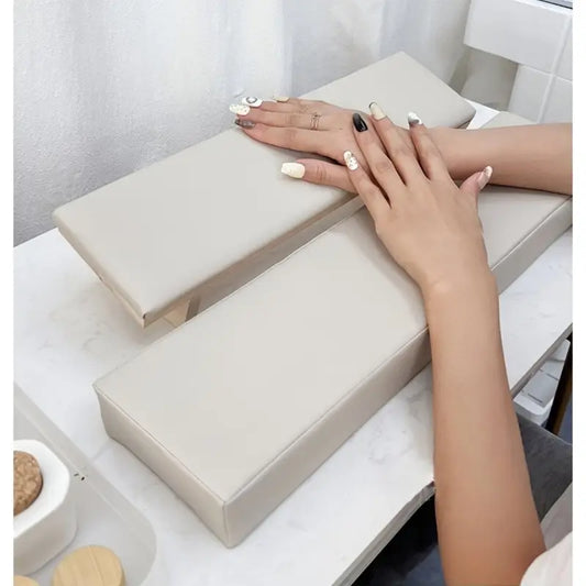 GV760 2pcs Manicure Hand & Arm Support Set – Log Bevel Hand Rest for Nail Table