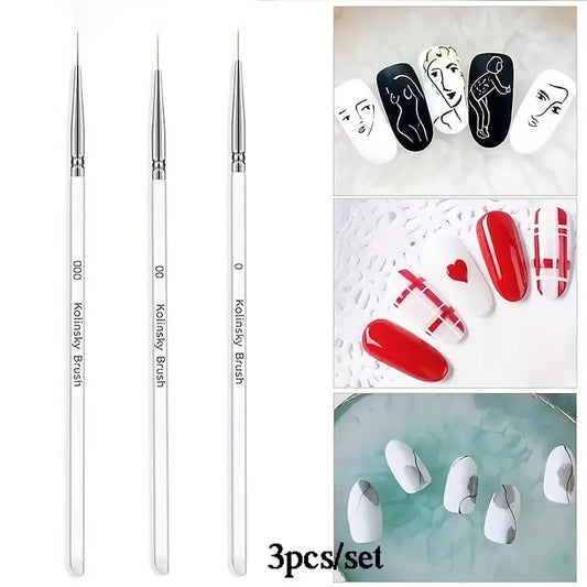 GV763 Nail Liner Brushes Set – Fine Nail Art Brush Pen for Manicure & Pedicure, Acrylic Powder, Dipping & Drawing Designs
