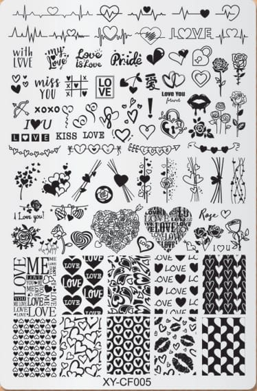 GV732 Floral Nail Stamping Plates – Nail Art Stamp Templates for Creative Manicure Designs (Stamper Free)