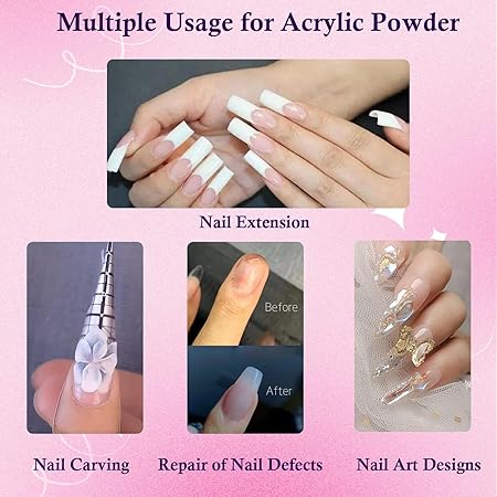 GV717 Acrylic Powder 30g – Professional Polymer Nail Powder for Acrylic Nail Extensions