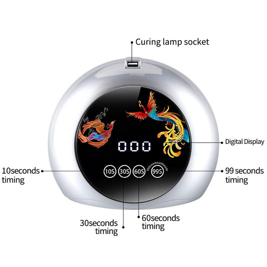 GV674 UV/LED Nail Lamp Dryer with Digital Display & Timer Settings
