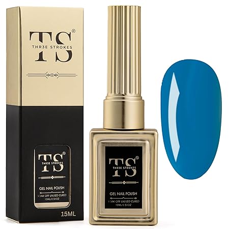GV189 THR3E STROKES Professional UV Gel Nail Polish, HEMA-FREE Lasts Upto 21 Days, Super Glossy Finish, Non-Chipping, Non-Smudging, Quick Drying Nail Polish,15 ml (15ML)