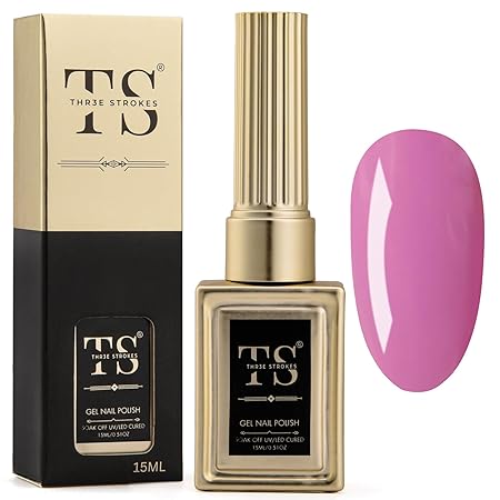 GV189 THR3E STROKES Professional UV Gel Nail Polish, HEMA-FREE Lasts Upto 21 Days, Super Glossy Finish, Non-Chipping, Non-Smudging, Quick Drying Nail Polish,15 ml (15ML)