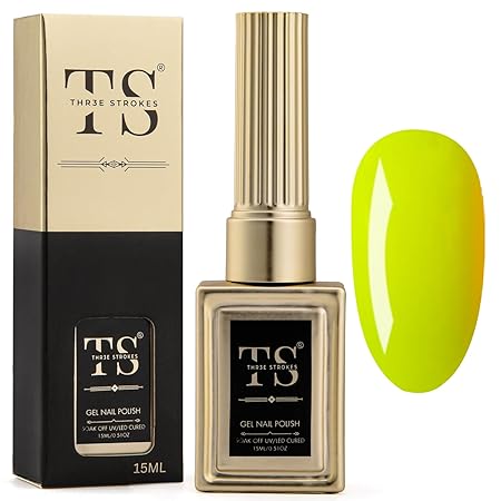GV189 THR3E STROKES Professional UV Gel Nail Polish, HEMA-FREE Lasts Upto 21 Days, Super Glossy Finish, Non-Chipping, Non-Smudging, Quick Drying Nail Polish,15 ml (15ML)