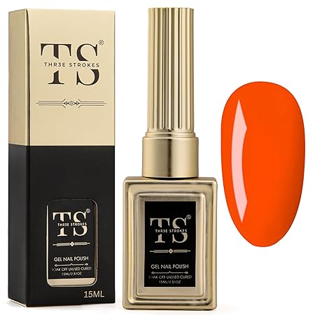 GV189 THR3E STROKES Professional UV Gel Nail Polish, HEMA-FREE Lasts Upto 21 Days, Super Glossy Finish, Non-Chipping, Non-Smudging, Quick Drying Nail Polish,15 ml (15ML)