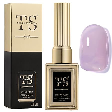 GV189 THR3E STROKES Professional UV Gel Nail Polish, HEMA-FREE Lasts Upto 21 Days, Super Glossy Finish, Non-Chipping, Non-Smudging, Quick Drying Nail Polish,15 ml (15ML)