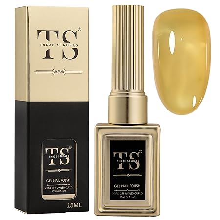 GV189 THR3E STROKES Professional UV Gel Nail Polish, HEMA-FREE Lasts Upto 21 Days, Super Glossy Finish, Non-Chipping, Non-Smudging, Quick Drying Nail Polish,15 ml (15ML)