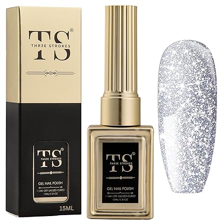 GV189 THR3E STROKES Professional UV Gel Nail Polish, HEMA-FREE Lasts Upto 21 Days, Super Glossy Finish, Non-Chipping, Non-Smudging, Quick Drying Nail Polish,15 ml (15ML)