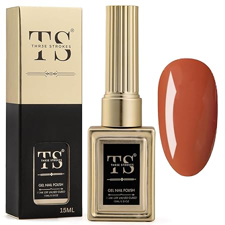 GV189 THR3E STROKES Professional UV Gel Nail Polish, HEMA-FREE Lasts Upto 21 Days, Super Glossy Finish, Non-Chipping, Non-Smudging, Quick Drying Nail Polish,15 ml (15ML)