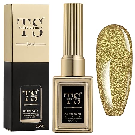 GV189 THR3E STROKES Professional UV Gel Nail Polish, HEMA-FREE Lasts Upto 21 Days, Super Glossy Finish, Non-Chipping, Non-Smudging, Quick Drying Nail Polish,15 ml (15ML)