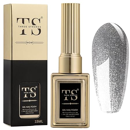 GV189 THR3E STROKES Professional UV Gel Nail Polish, HEMA-FREE Lasts Upto 21 Days, Super Glossy Finish, Non-Chipping, Non-Smudging, Quick Drying Nail Polish,15 ml (15ML)
