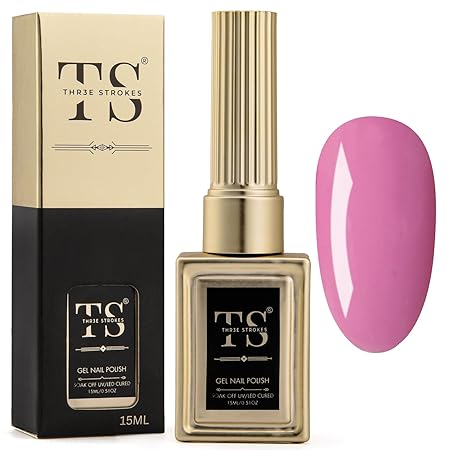GV189 THR3E STROKES Professional UV Gel Nail Polish, HEMA-FREE Lasts Upto 21 Days, Super Glossy Finish, Non-Chipping, Non-Smudging, Quick Drying Nail Polish,15 ml (15ML)