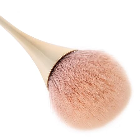 GV227 THR3E STROKES Nail Art Brush, Nail Dust Removal Brush Long Handle Manicure Nail Art Tools Nail Powder Cleaning Brush (MINERAL BRUSH) (MULTICOLOR)