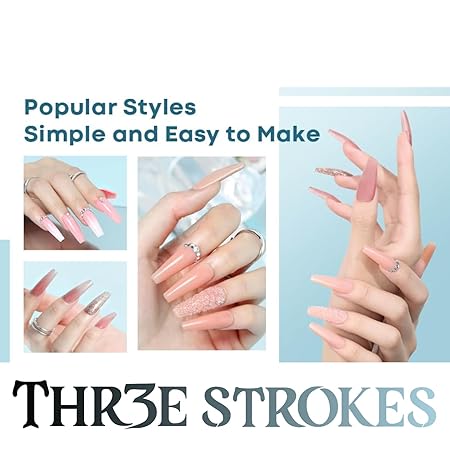 GV252 THR3E STROKES Poly Gel Slip Solution 100ML-Professional PolyGel Slip Solution For ExtenderGel, Builder Gel, UV/LED Nail Tips, Liquid Solution