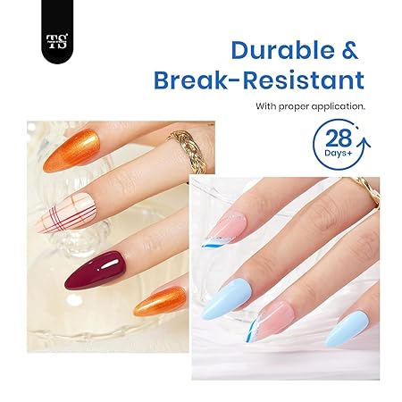 GV268 THR3E STROKES Soft Gel Nail Tips, Full Cover Clear Soft NailTips for Artificial False Nails Extension Nail Salons DIY NailArt with Box, 550PCS (MEDIUM ALMOND P4)