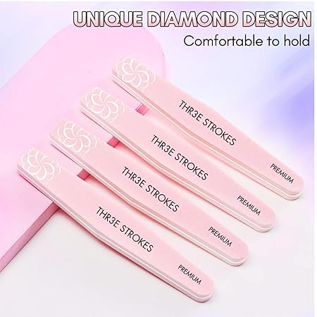 GV287 THR3E STROKES Moonstone Nail Extension Kit - 6 Gel Polishes (7.5ml) | 48V UV Nail Lamp | 500 Stiletto Nail Tips & Rhinestones | Professional Nail Art Tools | Base & Top Coat | DIY & Salon Use (MOONSTONE KIT) (COMET 69)