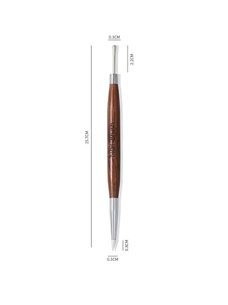 GV302 THR3E STROKES Double Ended Nail Art Sculpting Pen Versatile Gel Polish Brush for Detailed Designs Tips for Precision Control Nail Decor Tool for Professionals and DIY (DUAL 3D BRUSH)