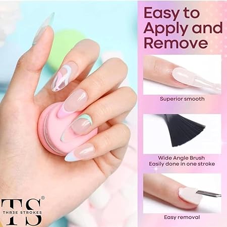 GV307 THR3E STROKES Gel Nail Polish Set, 6 Colors 2024 Spring Gel Polish Kit Bright Pastel Macaron Candy Nail Polish Gel Pink Mint Green Blue Purple Gel Nail Soak Off Nail Art Manicure Gift DIY Salon