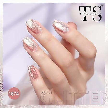 GV311 THR3E STROKES Gel Nail Polish Set - 6 Colors Gel Polish Glitter Gel Polish Sparkle Nail Polish Gel Manicure DIY Salon Nail Art Gifts (MILKYWAY76, 7.5ML)