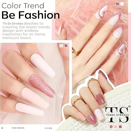 GV314 THR3E STROKES Gel Nail Polish Set - 6 Colors Gel Polish Glitter Gel Polish Sparkle Nail Polish Gel Manicure DIY Salon Nail Art Gifts (FAIRY LOVE 89, 7.5ML)