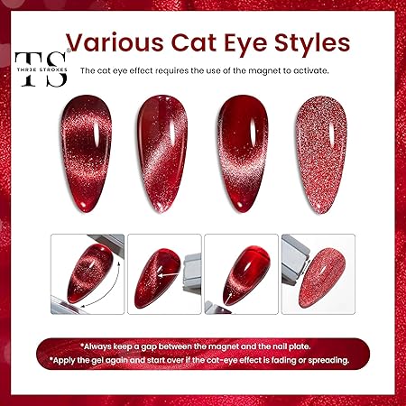 GV320 THR3E STROKES Gel Nail Polish Set - 6 Colors Gel Polish Glitter Gel Polish Sparkle Nail Polish Gel Manicure DIY Salon Nail Art Gifts (Cluster X, 7.5ML)