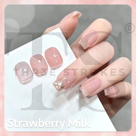 GV322 THR3E STROKES Gel Nail Polish Set - 6 Colors Gel Polish Glitter Gel Polish Sparkle Nail Polish Gel Manicure DIY Salon Nail Art Gifts (LUXE, 7.5ML)