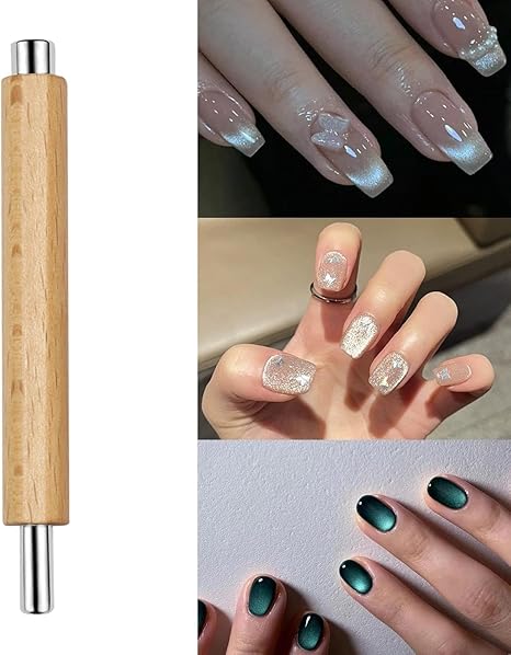 GV402 THR3E STROKES 2 in 1 Nail Magnet, Multifunctional Cat Eye Gel Nail Polish Magnet Pen, 3D Magnetic Nail Polish Stick for Home DIY, Salon, Studio, Nail Art Design Tools (2 IN 1)(BROWN)