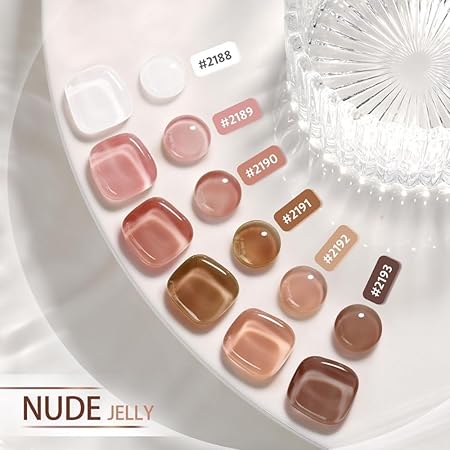 GV428 THR3E STROKES Gel Nail Polish Set- 6 Colors Nude Gel Polish All Seasons Skin Tones Pink Neutral Brown Gel Polish Kit (Uv/Led Lamp Required) Shades Need At Least 3 Layers, Shine Finish, 7.5 Milliliters (NEXUS, 7.5ML)