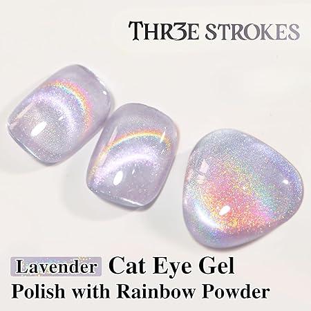 GV429 THR3E STROKES 9D Glitter Cat Eye Gel Magnetic Nail Polish Gel Art Manicure DIY at Home Soak Off UV G-el 7.5ML (CE12, 7.5ML)