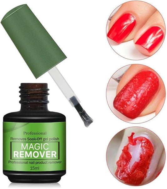 GV430 THR3E STROKES Gel Nail Polish Remover: Professional, Natural, 15ml, 5g, Quickly & Easily Removes Gel Polish in 3-5 Minutes, No Soaking or Wrapping, Nail Polish Remover
