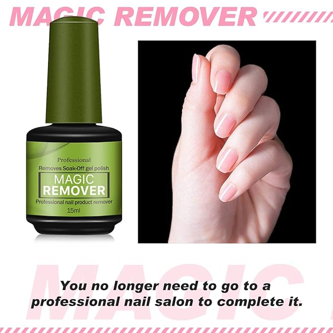 GV430 THR3E STROKES Gel Nail Polish Remover: Professional, Natural, 15ml, 5g, Quickly & Easily Removes Gel Polish in 3-5 Minutes, No Soaking or Wrapping, Nail Polish Remover