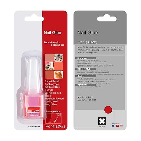 GV454 THR3E STROKES Gel Nail Glue For Artificial Nail Artificial Nail Glue Waterproof Nail Glue For Acrylic nails Professional Nail Art Glue For Fake/False Nails- (package contains 1pcs nail glue of 10grm)