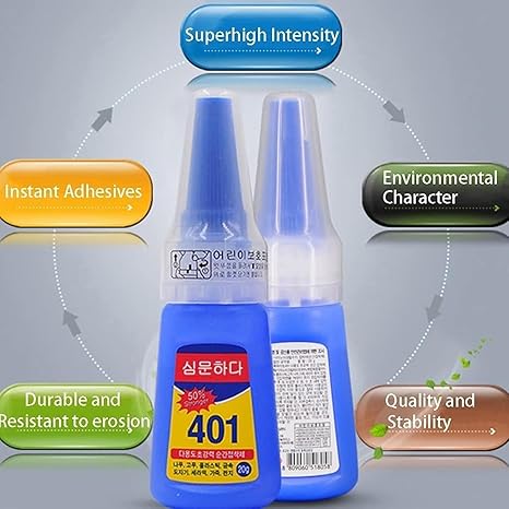 GV469 THR3E STROKES Nail Glue - Super Glue Stronger For Artificial Or Fake Nails,Nail Art 20g - Bottle 401 Rapid Fix Handmade Adhesive Quick Dry With 5 Mini Filler And 1 Orange Stick